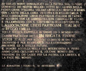 Toano: Si celebra la battaglia di Ca’ Marastoni e si ricorda l’inaugurazione del sacrario in ricordo delle vittime